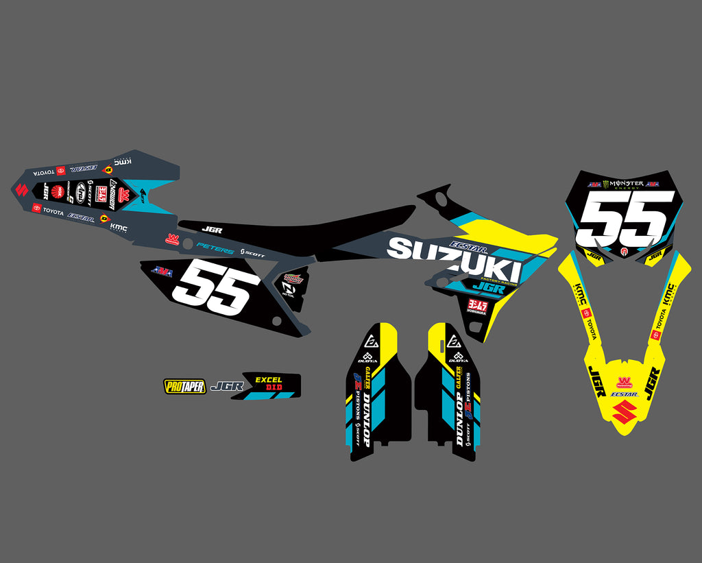 JGRMX/Yoshimura/Suzuki Factory Racing DETROIT SX Graphics Kit